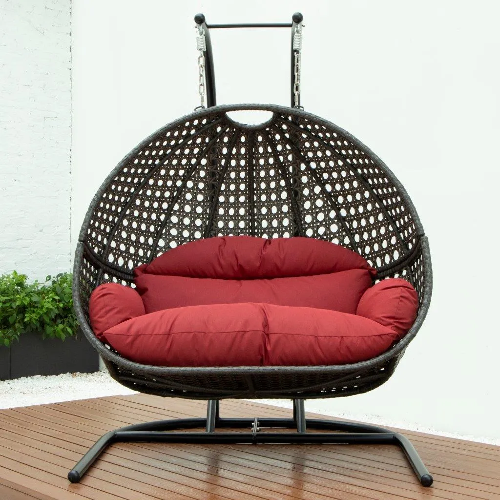 2-Person Wicker Hanging Swing Chair
