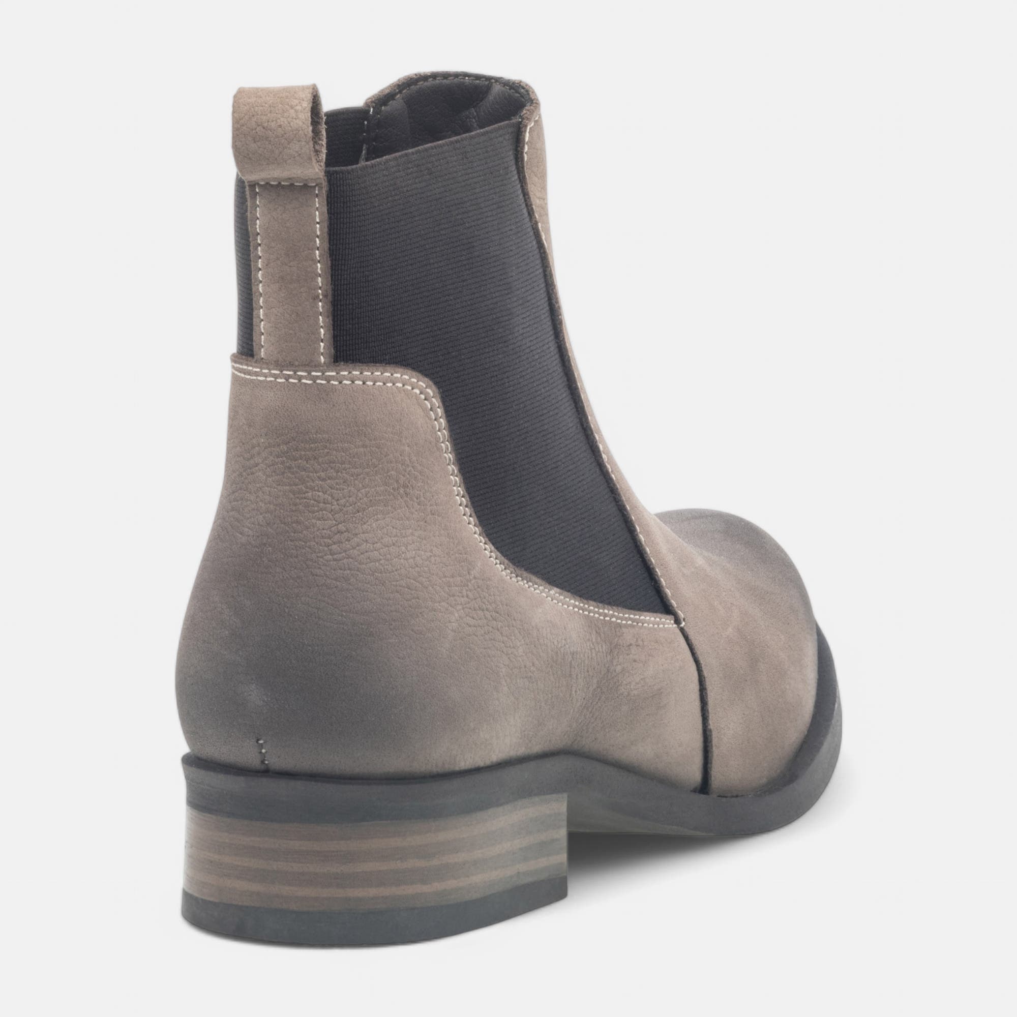 Boots chelsea Femme en cuir taupe