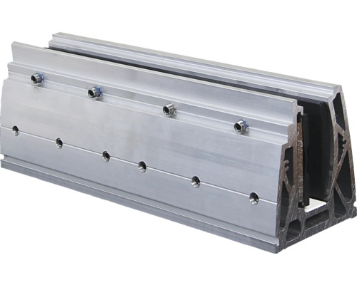 Pertura Pontos glazen balustradeset, zilver/transparant, voor vloermontage, breedte: 1m