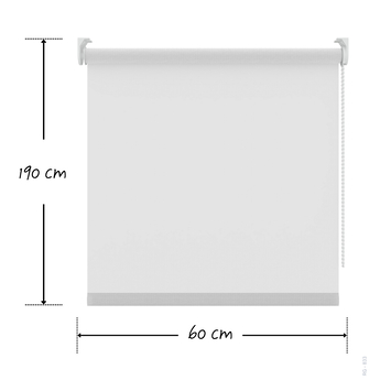 KARWEI rolgordijn lichtdoorlatend wit (kleurnr. 833) 60x190 cm (bxh)