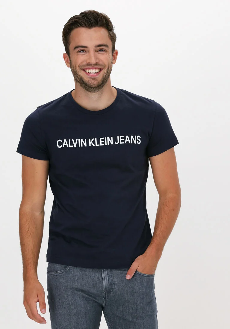 CALVIN KLEIN blauwe calvin klein t-shirt institutional l