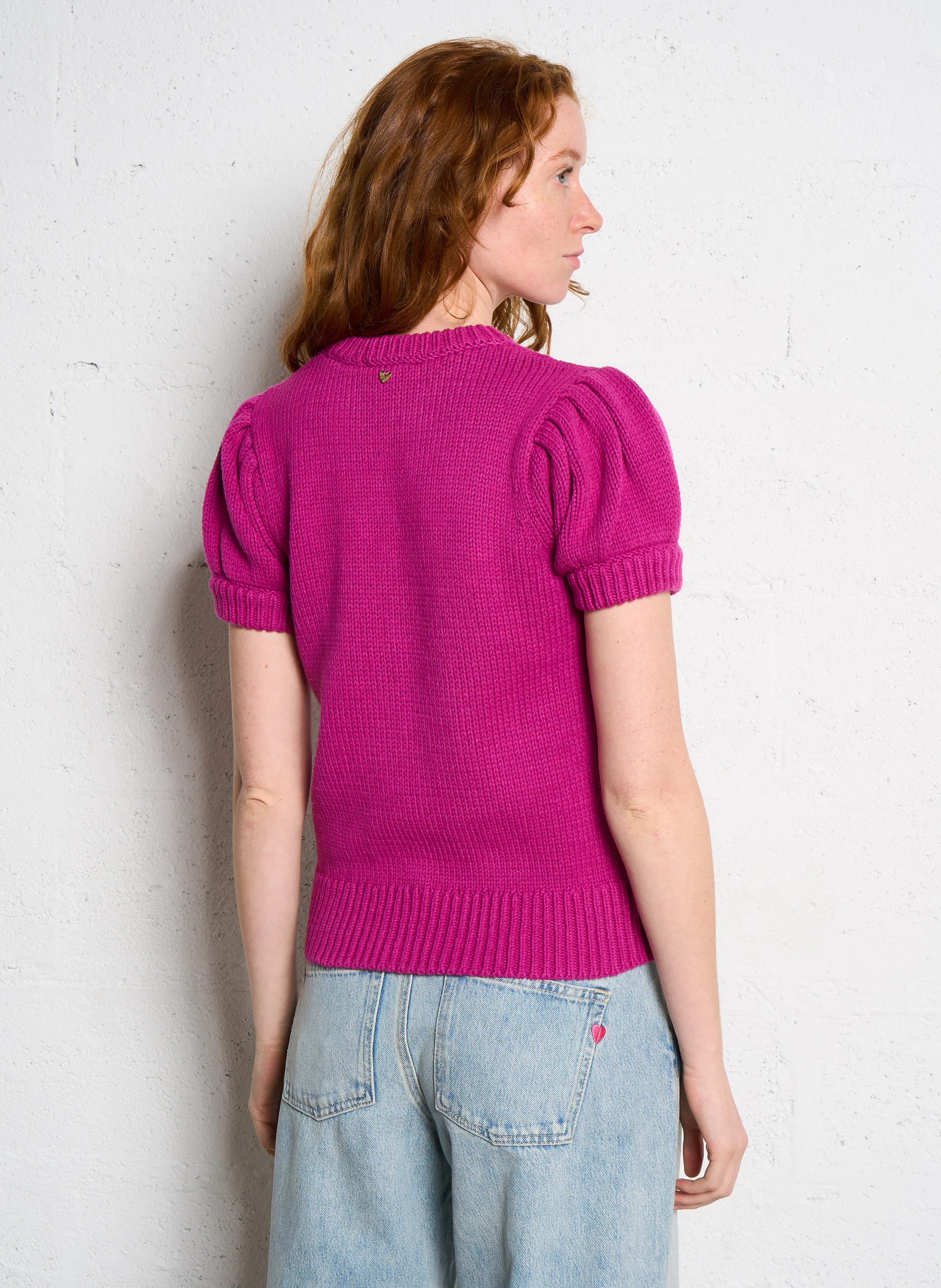 RAF - Pull fleuri en maille | Rose