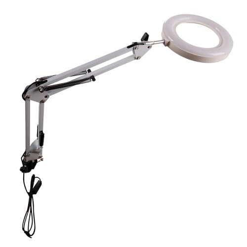 Skrivebordslampe Forstørrelsesglass med Klemme - LED Bordlampe