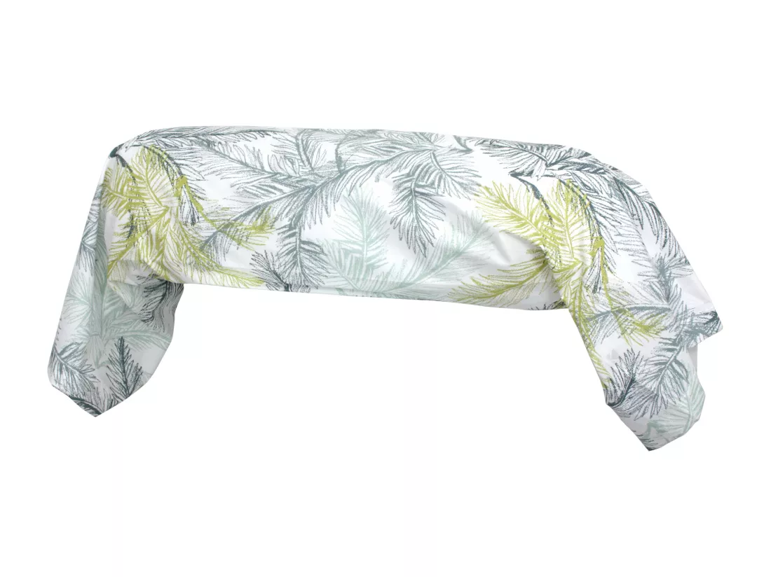 Taie de traversin 140x43 cm percale coton TRINIDAD mousson