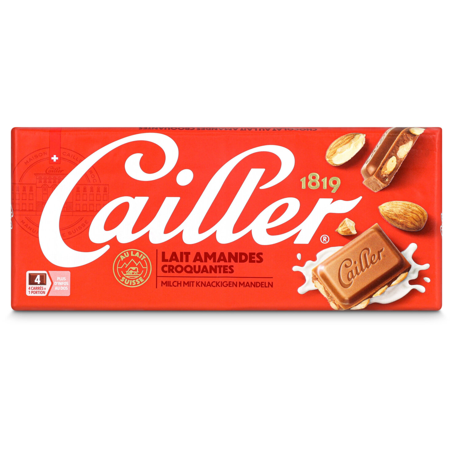 Cailler Tafelschokolade Milch mit Mandeln