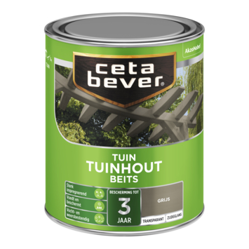 CetaBever Tuinhoutbeits zijdeglans transparant grijs 750 ml
