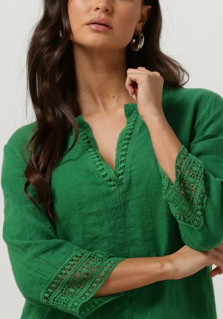 NUKUS groene nukus mini jurk carol dress