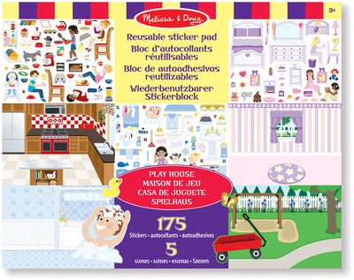 Melissa & Doug Klistremerkebok Lekehus 175 Stk