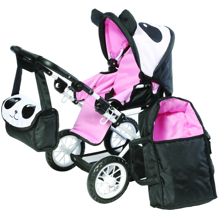 knorr toys® Puppenwagen Ruby - Panda schwarz