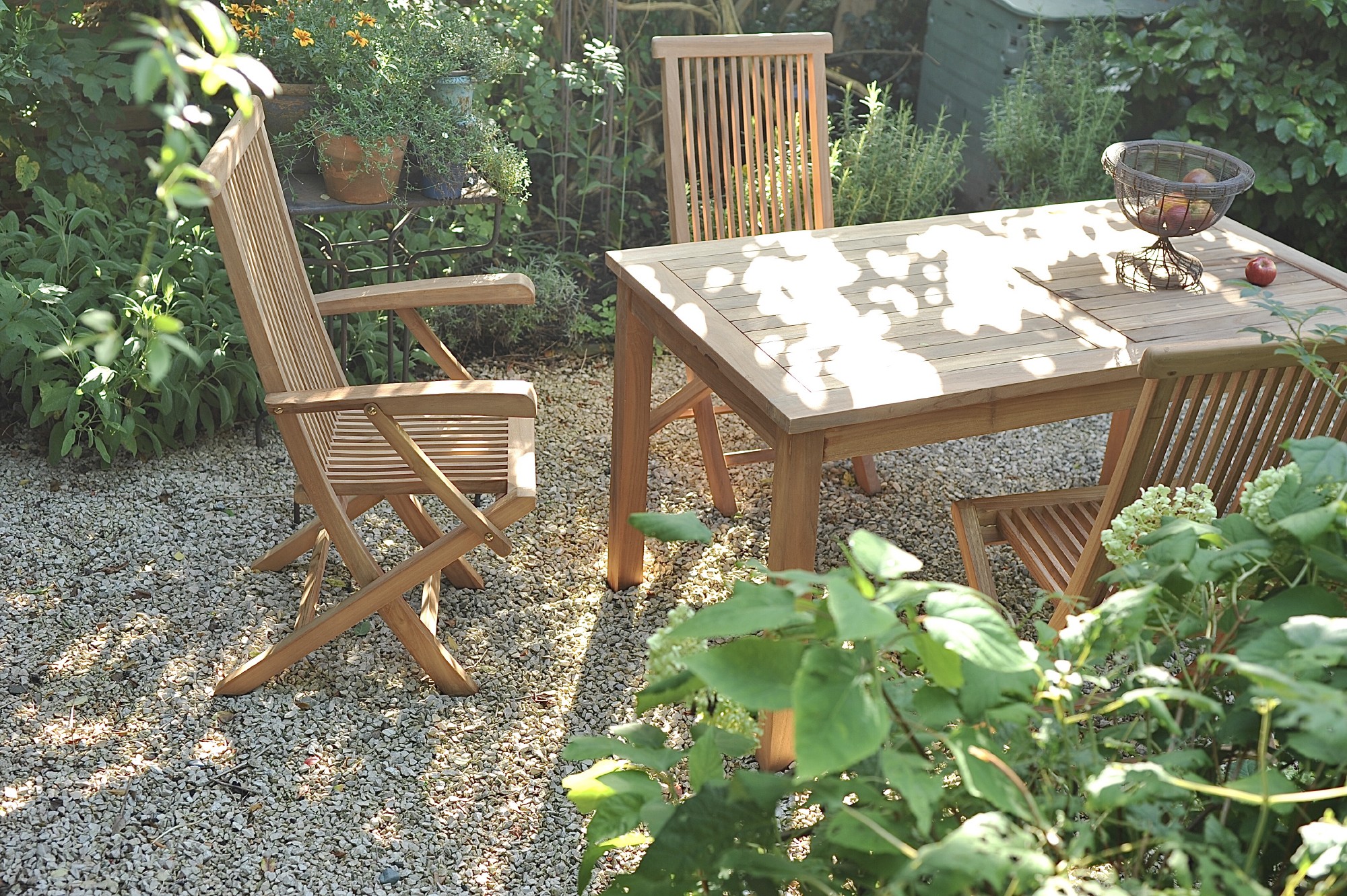 Gartenstuhl 'Skagen' aus Teakholz, natur, B 57 cm, H 99 cm, L 47 cm günstig bestellen