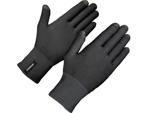 GripGrab Merino Wool Liner Inderhandsker, Black