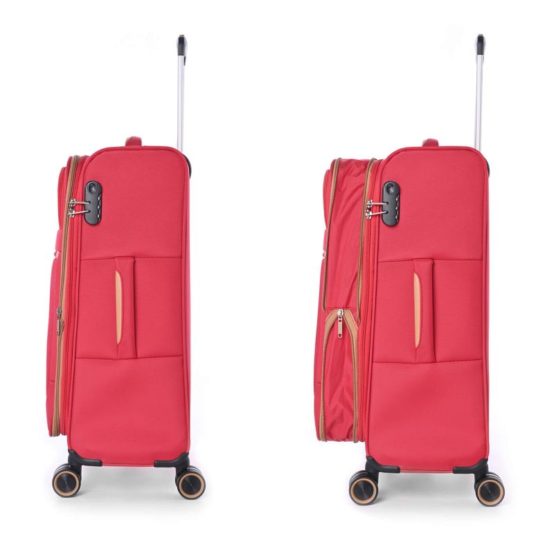 Lot de 3 valises souples 345 Extensibles 55, 67 et 79 cm Fuschia