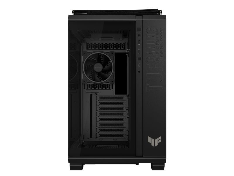 ASUS PC-Gehäuse TUF GAMING GT502 Horizon TG ARGB Schwarz Leistungsstarkes Midi-Tower-Gehäuse mit modularem Dual-Chamber-Design