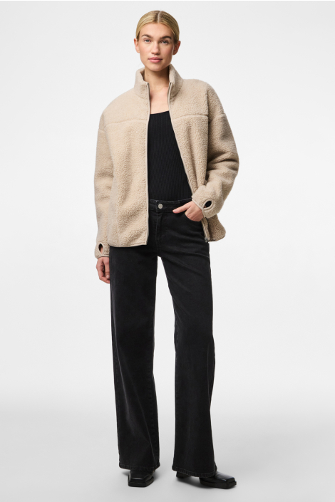 Pieces beige dames jas