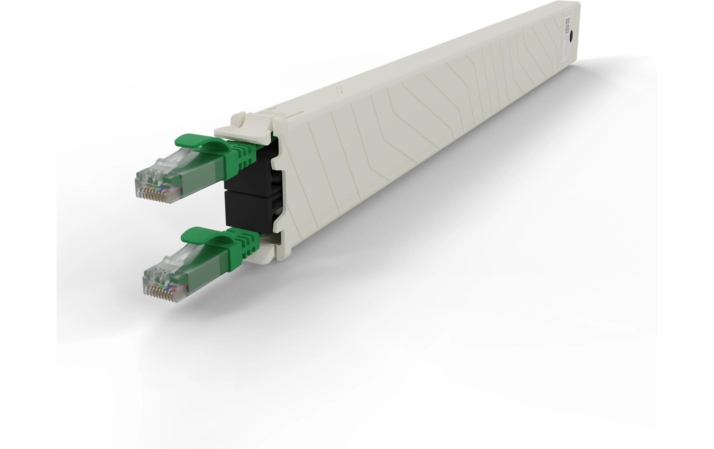 patchbox.one / Cassette / 8RU / Cat 6A, UTP, 0.8 m, GrünAll-in-One Lösung für Ordnung im Netzwerkschrank