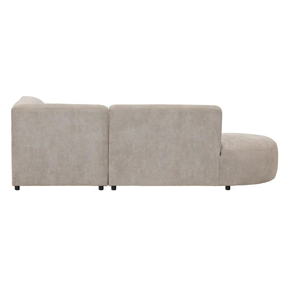 Hoekbank Luna rechts - stof Rebel - beige