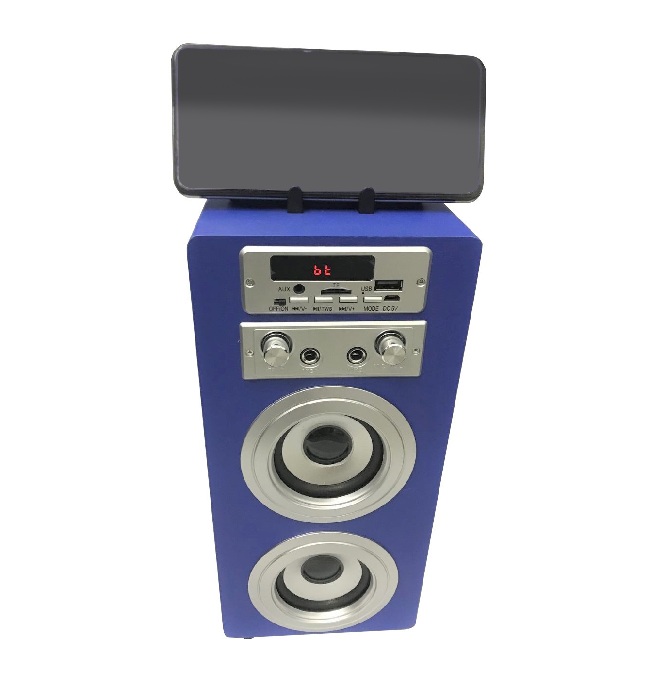 Bluetooth Lautsprecher kabellos 2 x 5 W blau