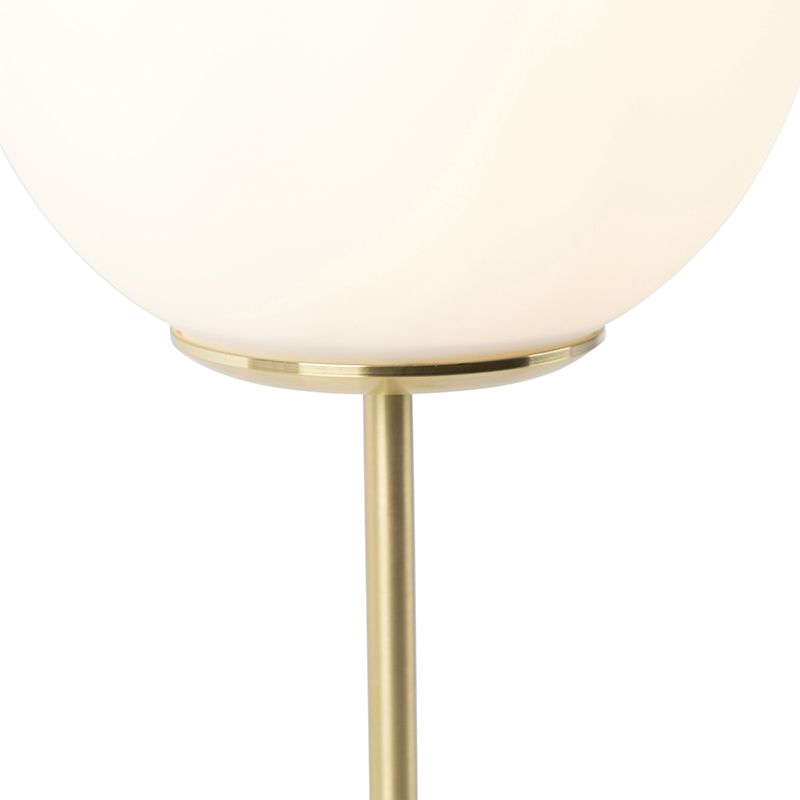 Art deco tafellamp messing met opaal glas 45,5 cm - Pallon