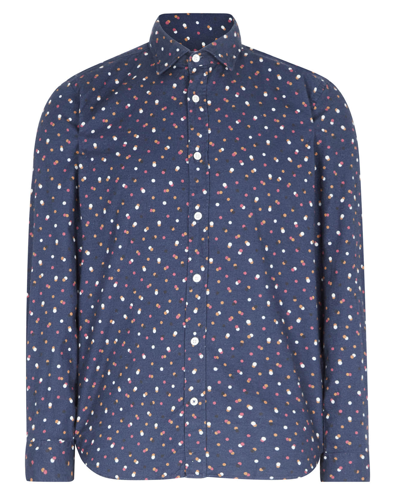 Hartford Chemise Slim Sammy à pois marine/blanc/rose/camel