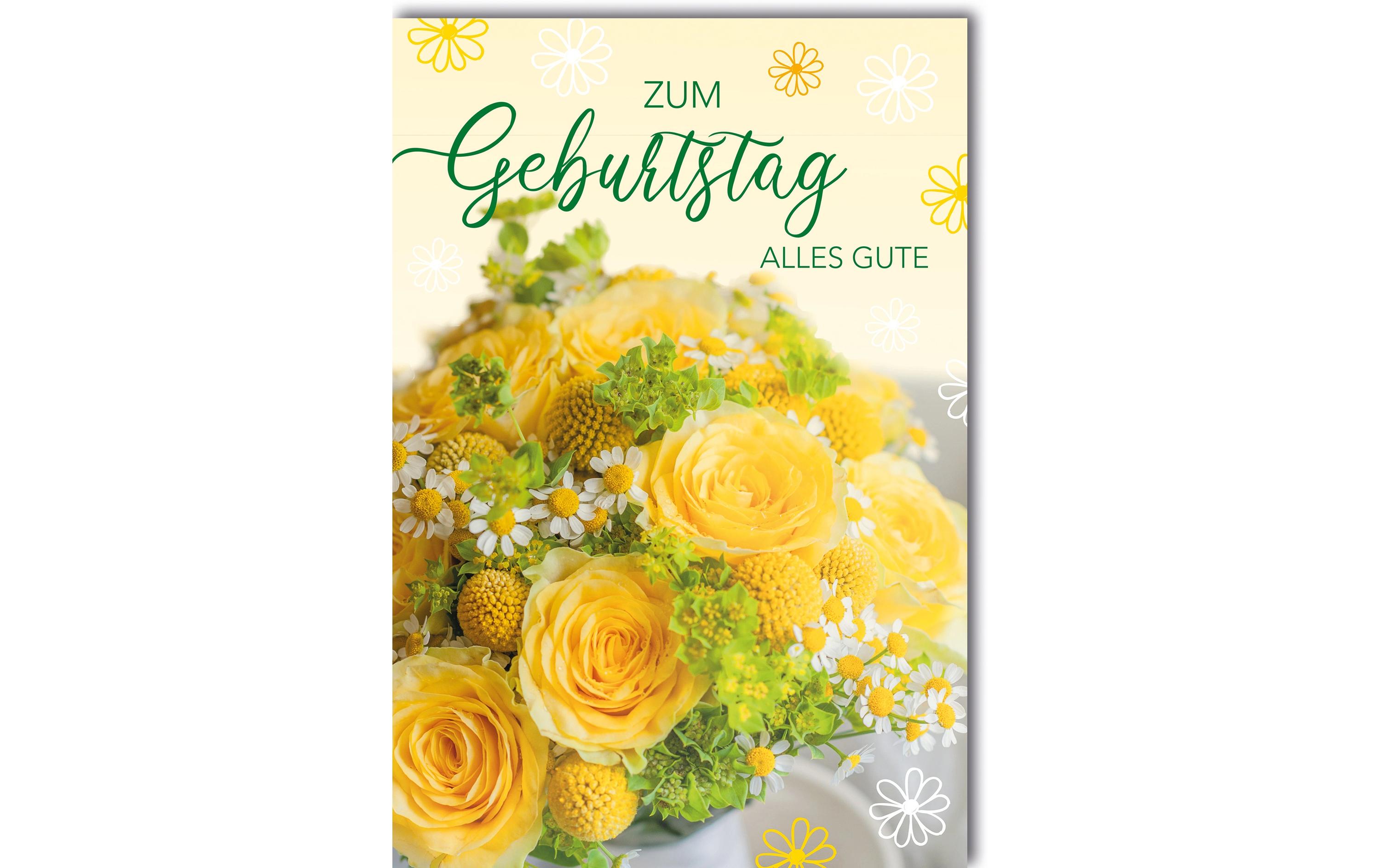 Geburtstagskarte Alles Gute 11.5 x 17 cmGratulationskarte zum Geburtstag