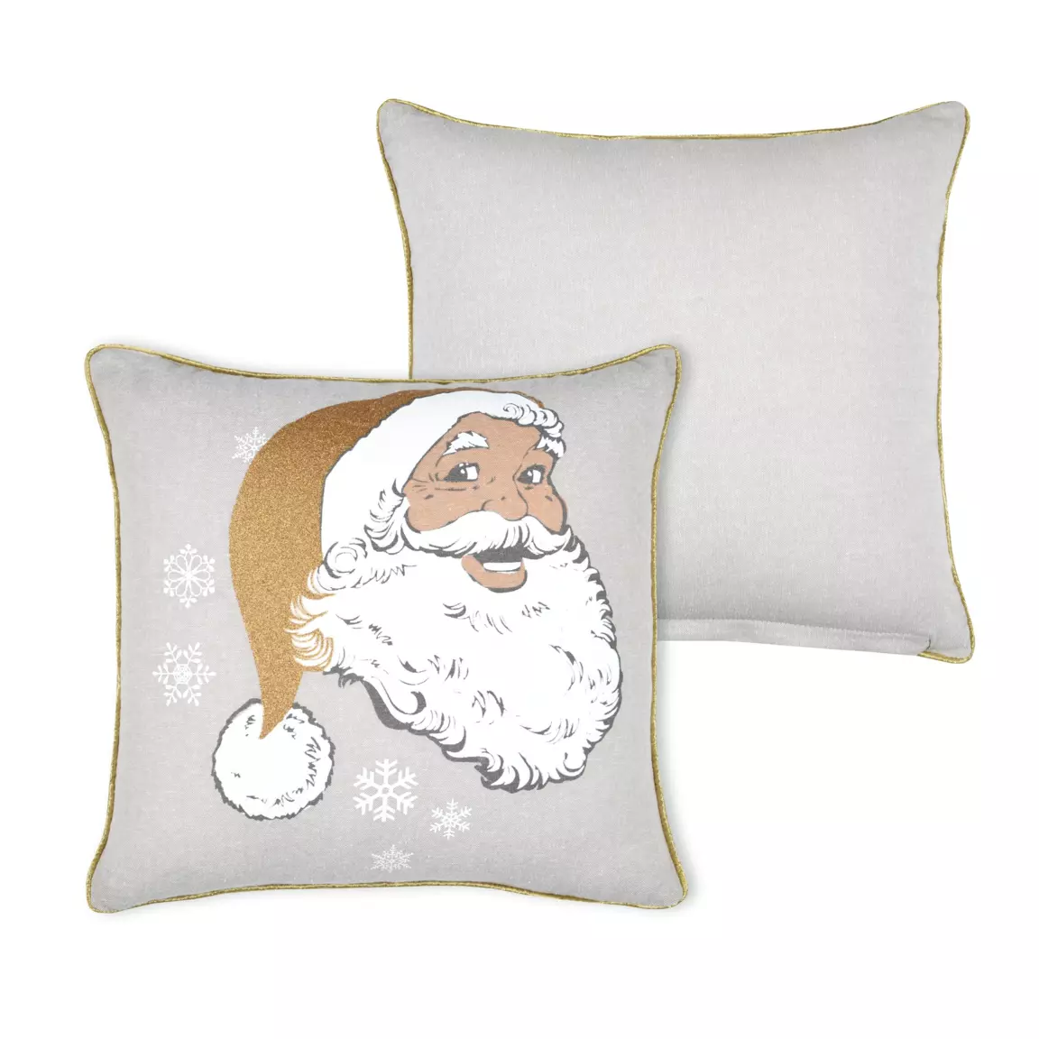 Coussin de Noël carré (40 cm) Sibérie Beige