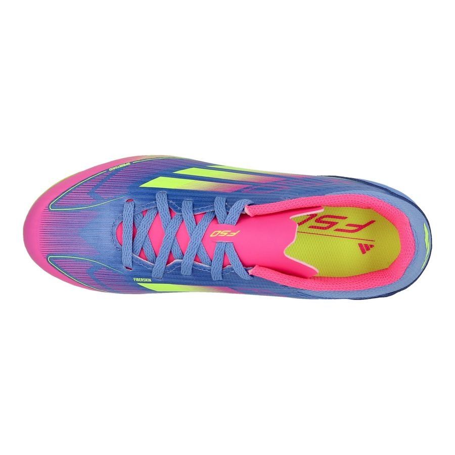 adidas F50 League MG Celestial Victory - Blue Fusion/Lucid Lemon/Lucid Pink Enfant