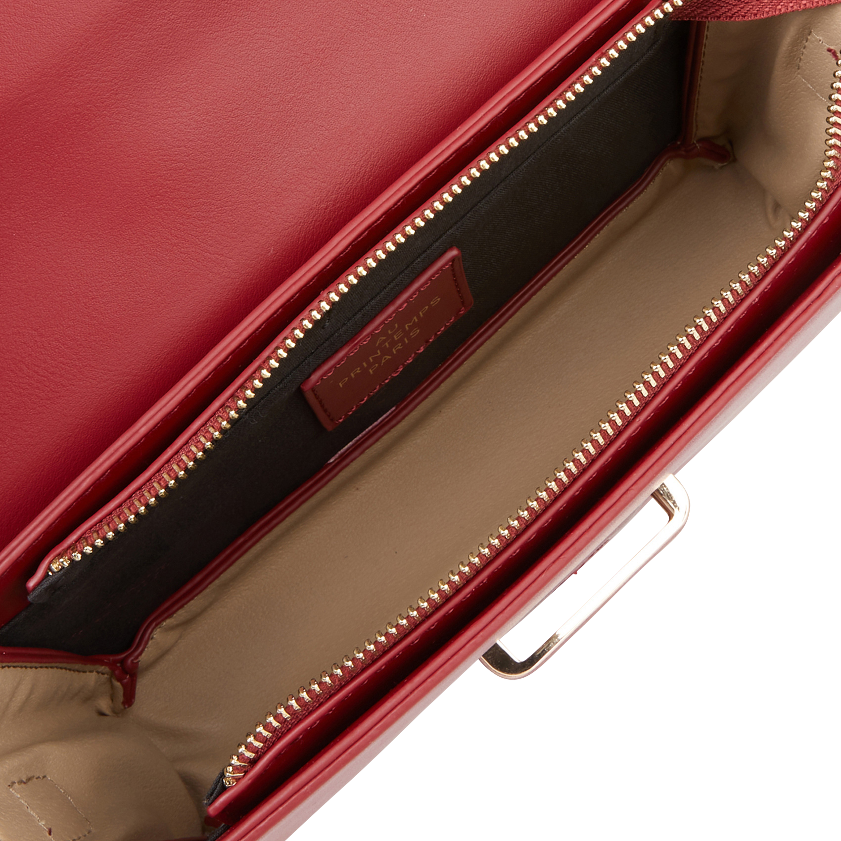 Sac bandoulière effet cuir | Rouge