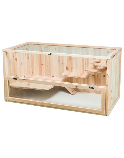 Trixie Knaagdierenkooi Hout - Dierenverblijf - 100x50x50 cm Houtkleur