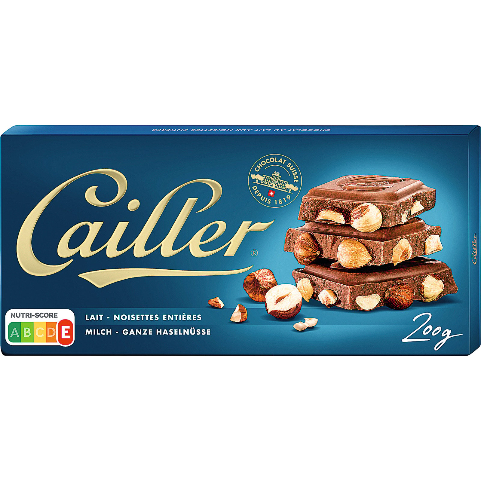 Cailler Tafelschokolade Milch & Nuss 2 x 200 g