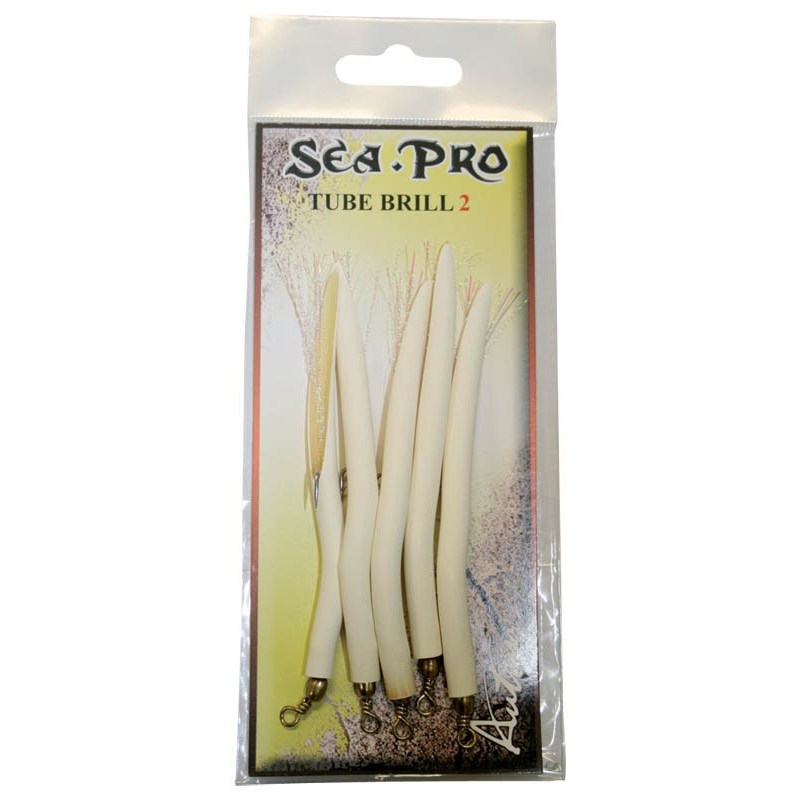 Leurre Souple Autain Tube Brill Blanc - Par 5
