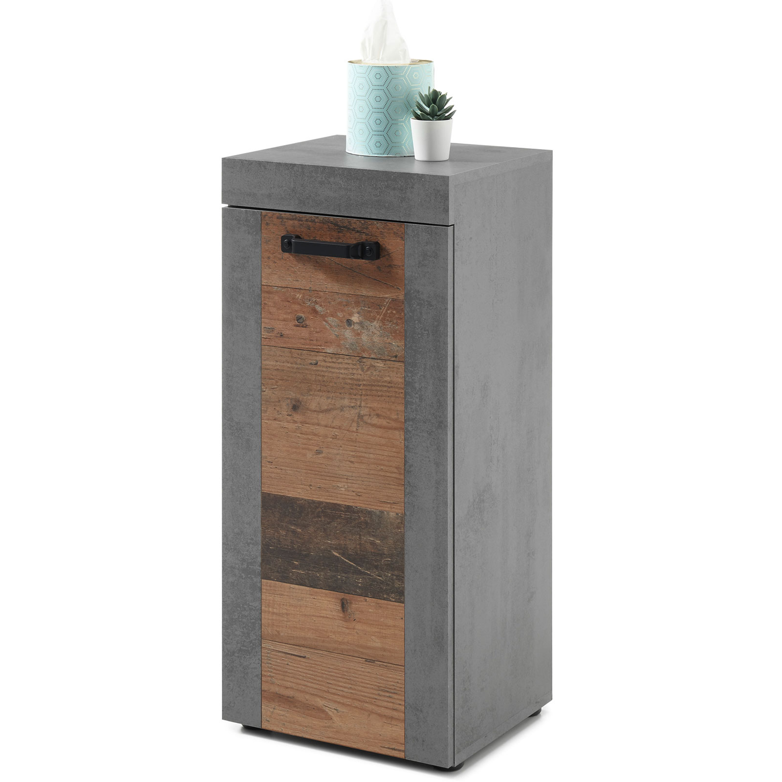Seitenschrank - Old Wood Vintage Betonoptik - 36 cm breit