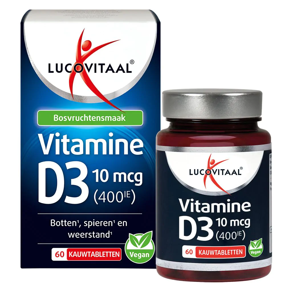 Vitamine D3 10 mcg (400IE) Vegan Kauwtablet