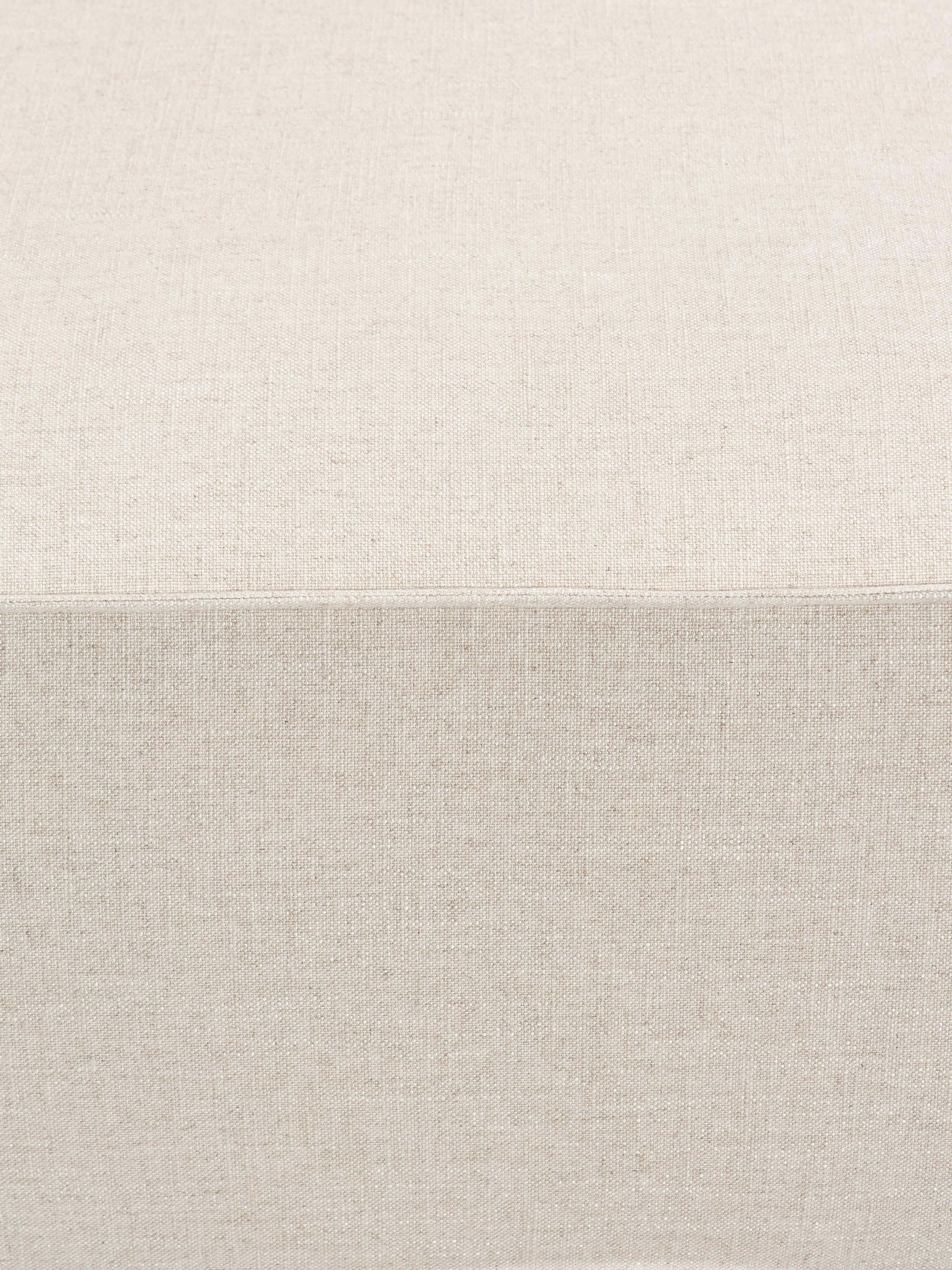 Modulaire bank Lennon (4-zits) van linnenmix met poef (links/rechts)