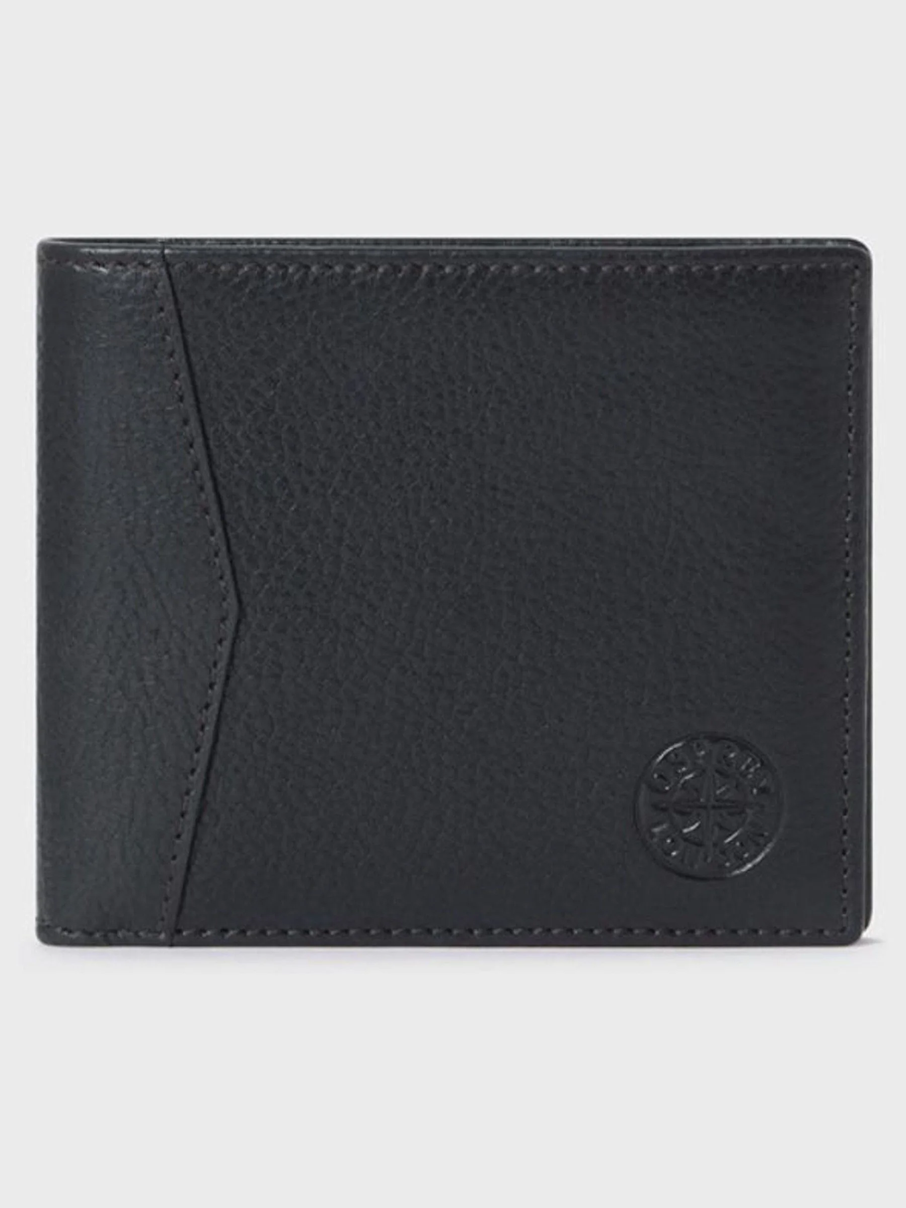 Zwart - Osprey London The Compass leren muntenportemonnee