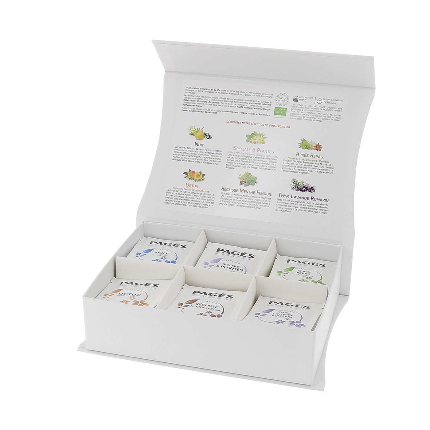 Coffret Sélection d'infusions biologiques - coffret carton
