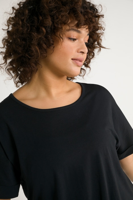 Bellieva-Kleid, Jersey, oversized, doppellagig, Halbarm, Biobaumwolle, GOTS