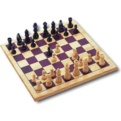 Jeu d'échecs plateau 30x30cm pièces en bois massif 2 joueurs dès 7 ans