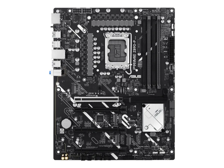 ASUS PRIME Z890-P - Bundkort - micro ATX - LGA1851 sokkel - Z890 Chipset - USB-C 3.2 Gen 2x2, USB 3.2 Gen 2, USB 3.2 Gen 1, USB-C 3.2 Gen 1 - 2.5 Gigabit LAN - onboard grafik (CPU påkrævet) - HD Audio (8-kanaler)