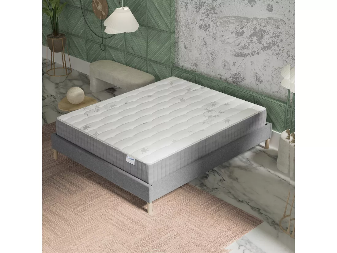 Matelas Ressorts ensachés + mémoire de forme, 160x200cm, 25cm d’épaisseur