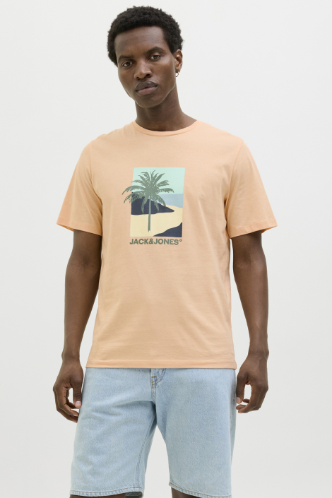 Jack & Jones oranje heren t-shirt