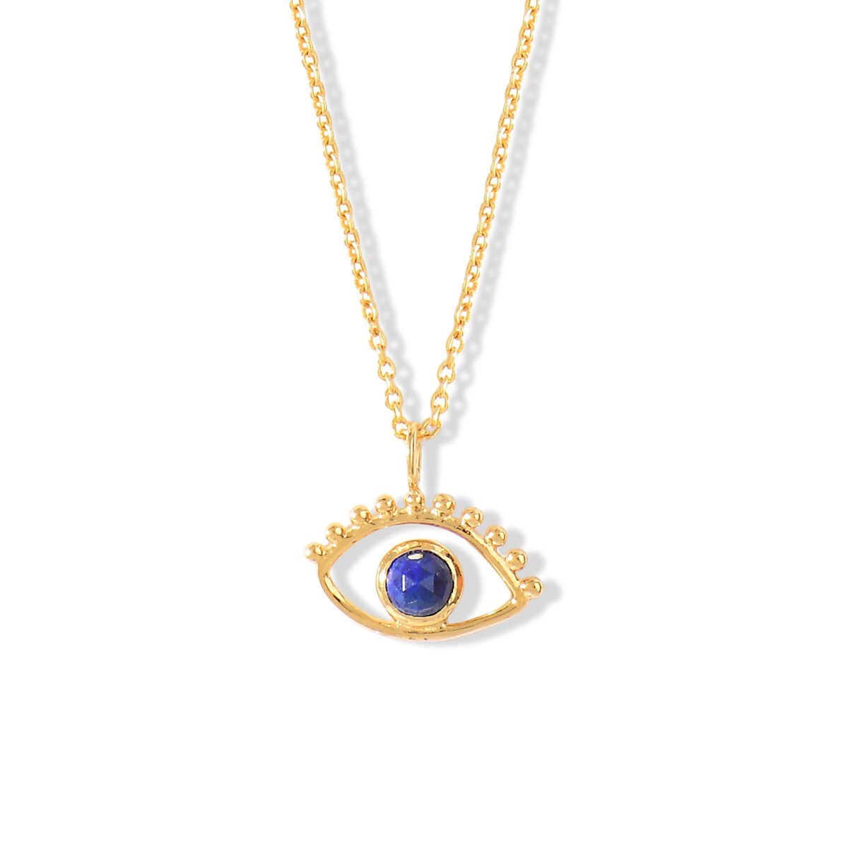 Collier oeil en vermeil et lapis lazuli AJNA