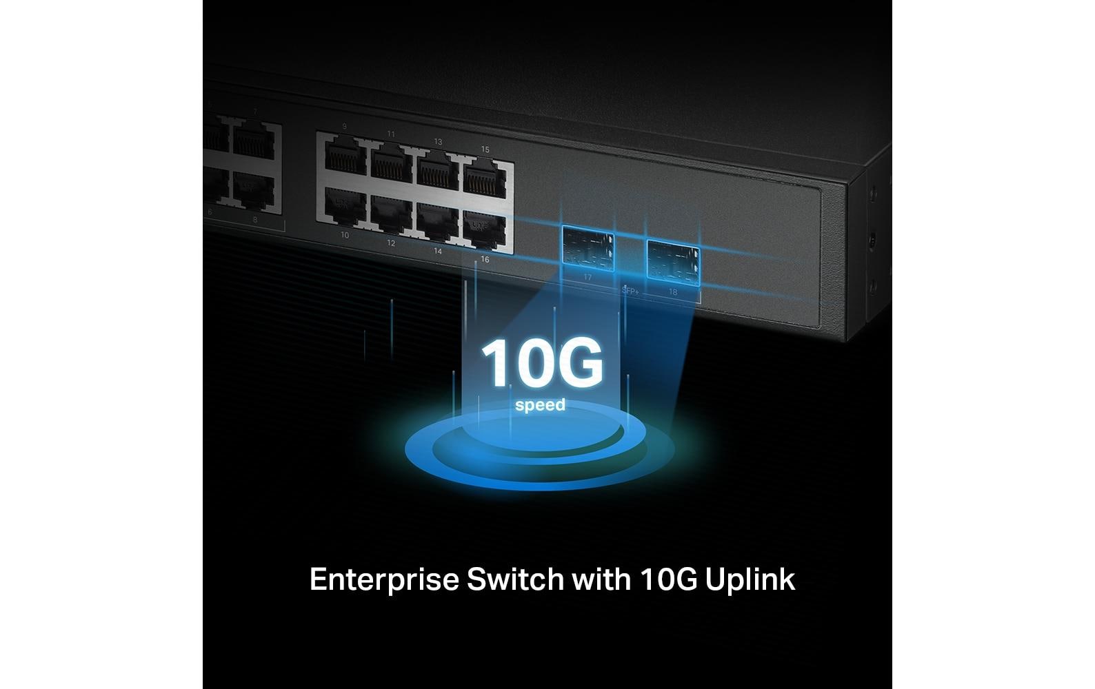 PoE+ Switch L2+ 16 x 2.5G + 10G SG3218XP-M2 18 Port<br>Omada 16-Port 2.5G und 2-Port 10GE SFP+ L2+ Managed Switch mit 8-Port PoE+