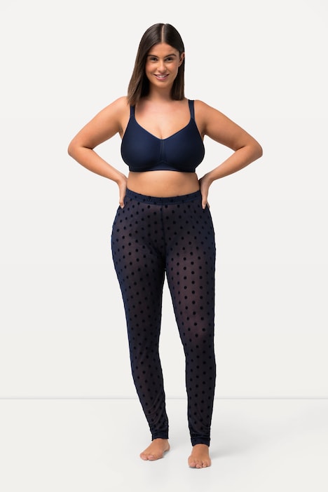 Strumpf-Leggings, Mesh, Flock-Punkte