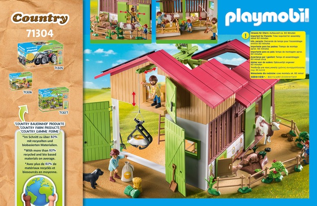 Playmobil® Konstruktions-Spielset »Grosser Bauernhof (71304), Country« teilweise aus recyceltem Material; Made in Germany