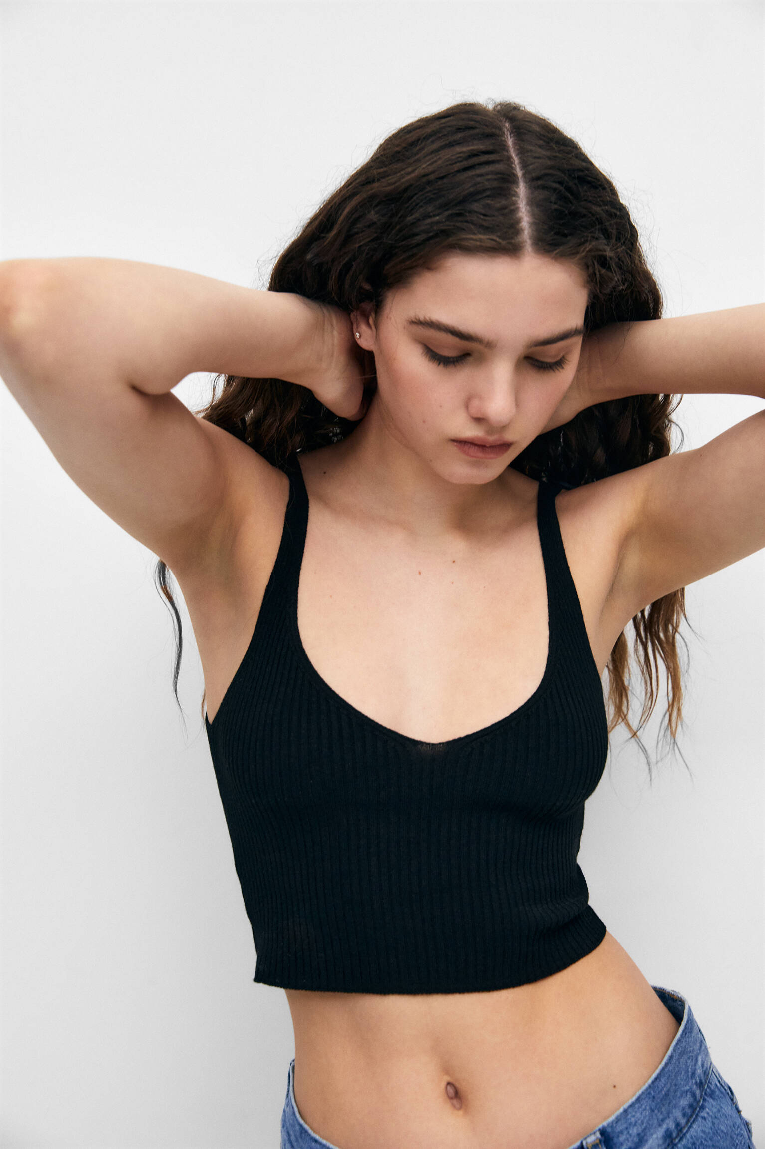 Top cropped CañaLé - Preto