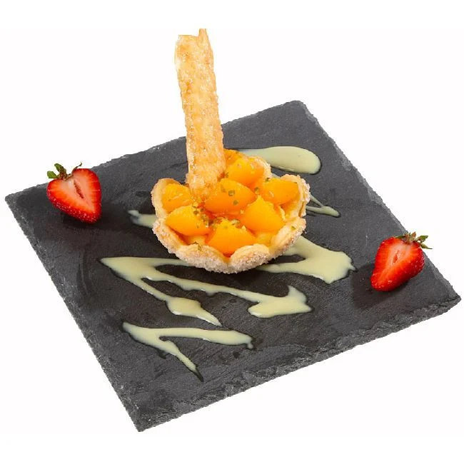 Assiette à dessert ardoise carrée