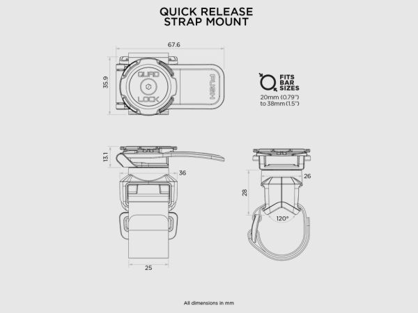 Quad Lock Quick Release Strap Mount