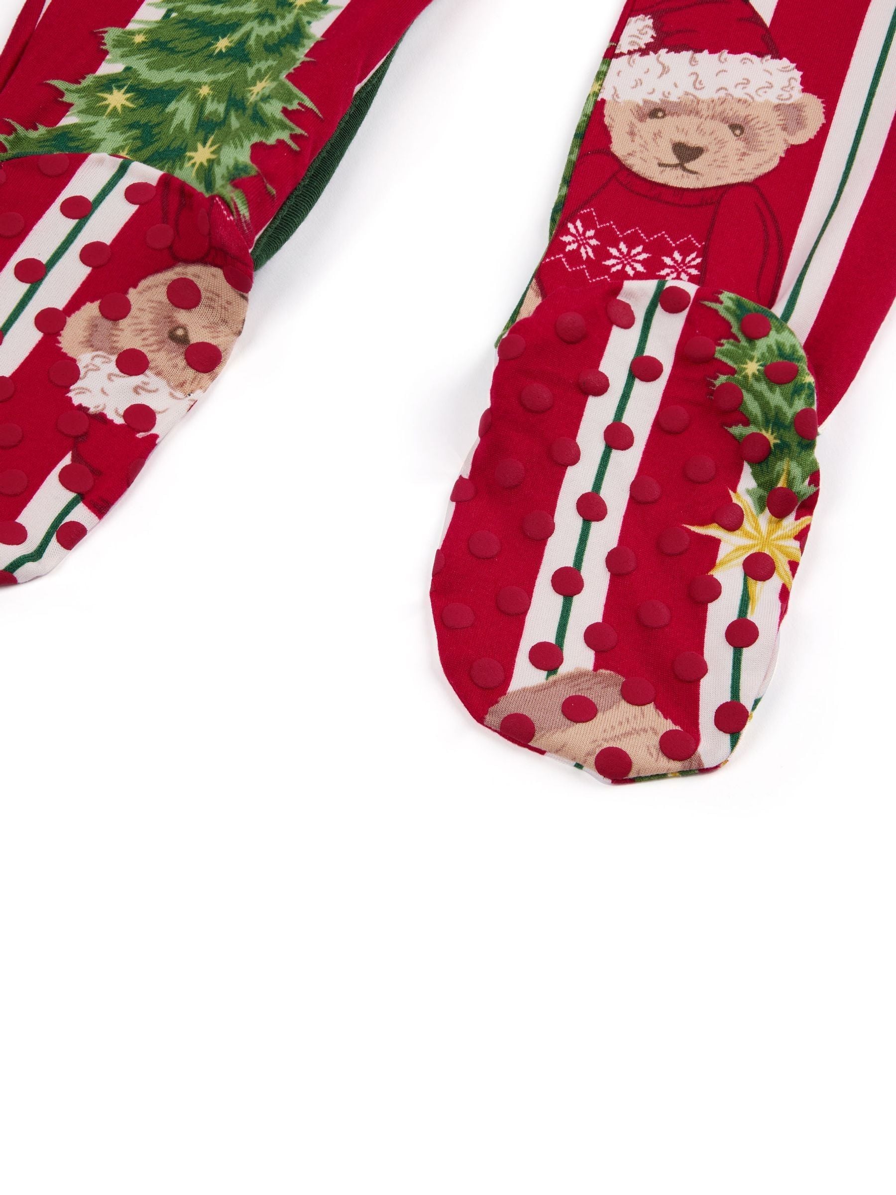 Chelsea Peers Christmas Teddy Bear Stripe Print Pyjamas