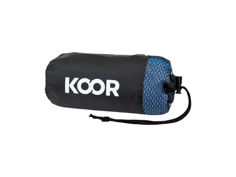 KOOR Badetuch Silva Onda Blu L 80 x 130 cm Outdoor-Badetuch mit Silber-Ionen Veredelung