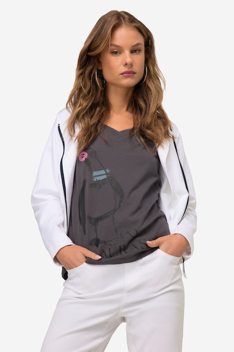 T-Shirt, Möwe, V-Ausschnitt, Halbarm